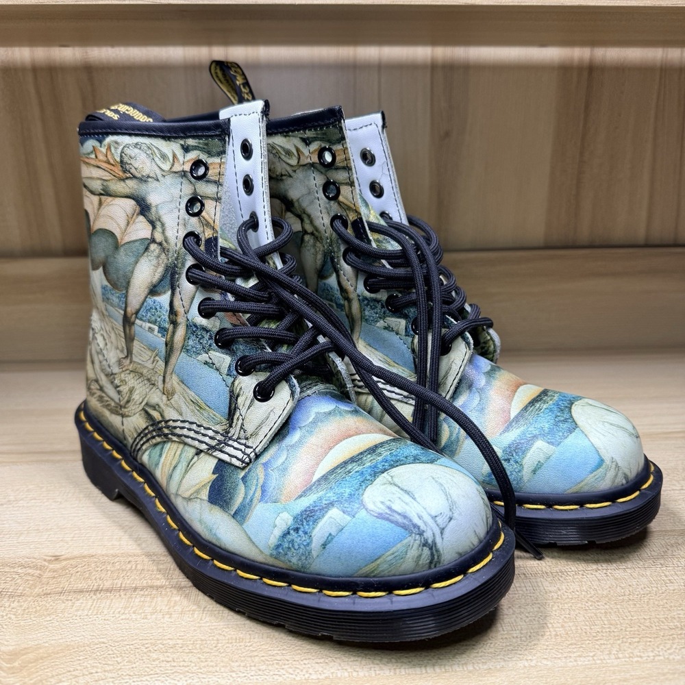 Rare Dr. Martens Tate Museum William Blake Satan‎ 1460 Combat Boots US:M6 W7